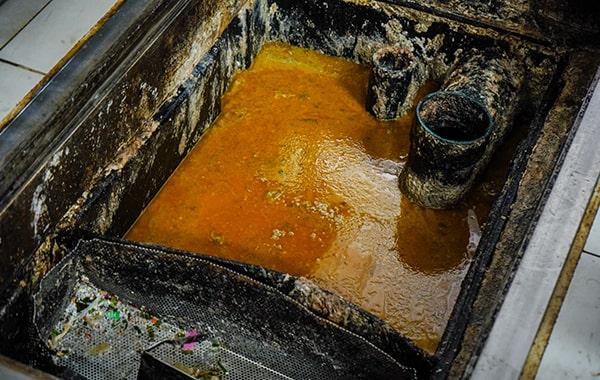 delaying grease trap cleaning can cause clogs, foul odors, and even sewage backups